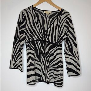 Michael Kors zebra long sleeve blouse